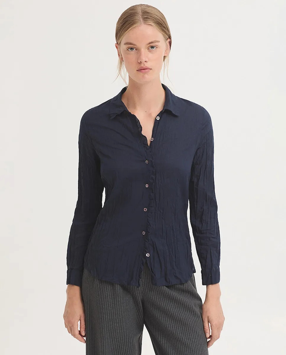 Женская рубашка 100% хлопок с эффектом смятия Nice Things, темно-синий
Женская рубашка 100% хлопок с эффектом смятия Nice Things, темно-синий