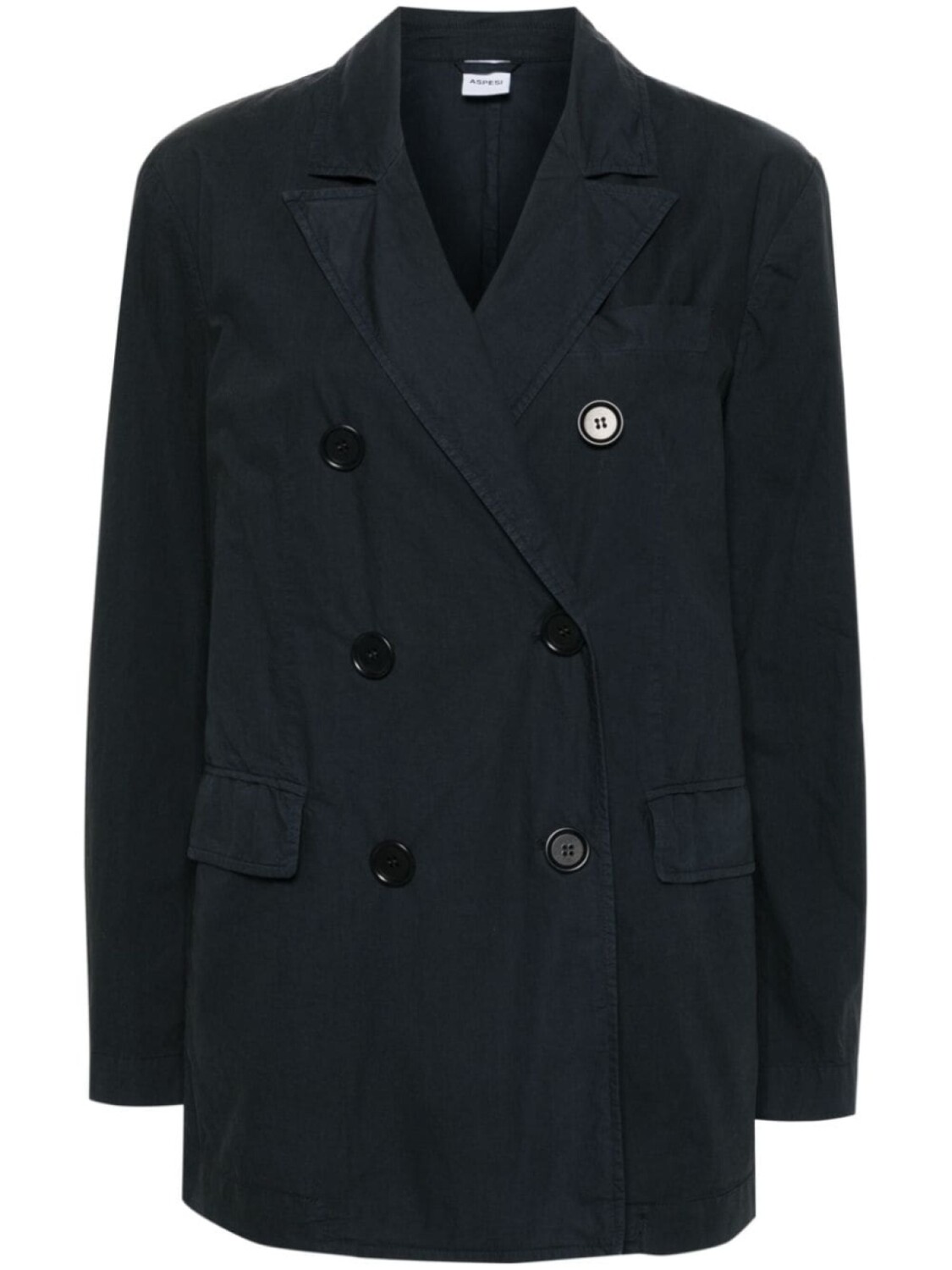ASPESI двубортный хлопковый блейзер, синий
ASPESI двубортный хлопковый блейзер, синий