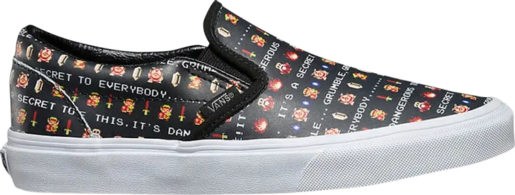 Кеды Vans Nintendo x Classic Slip-On Zelda, черный 
Кеды Vans Nintendo x Classic Slip-On Zelda, черный