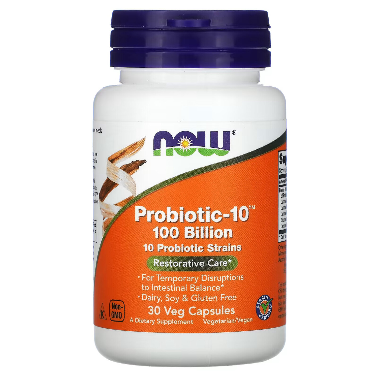 NOW Foods, Probiotic-10, восстановление, 100 млрд., 30 вегетарианских капсул
NOW Foods, Probiotic-10, восстановление, 100 млрд., 30 вегетарианских капсул