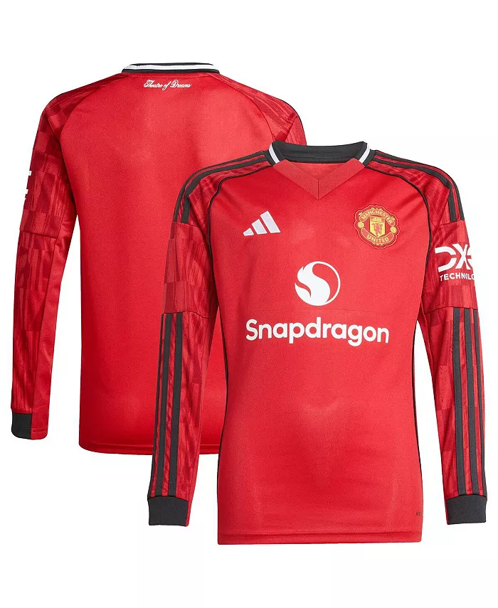 Реплика красной домашней футболки «Манчестер Юнайтед» с длинным рукавом 2025/26 для больших мальчиков и девочек adidas
Реплика красной домашней футболки «Манчестер Юнайтед» с длинным рукавом 2025/26 для больших мальчиков и девочек adidas