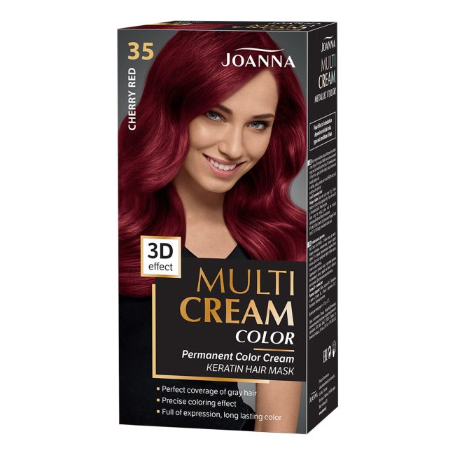 Мульти крем-краска для волос Joanna, цвет 35 cherry red
Мульти крем-краска для волос Joanna, цвет 35 cherry red