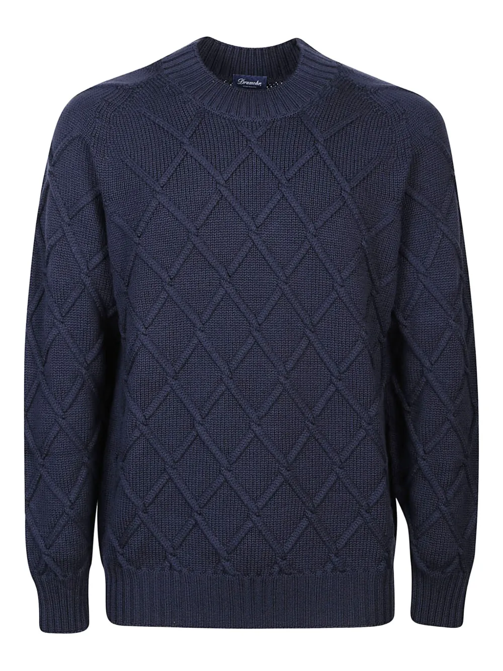 Джемпер с круглым вырезом и ромбовидным узором Drumohr, синий
Джемпер с круглым вырезом и ромбовидным узором Drumohr, синий