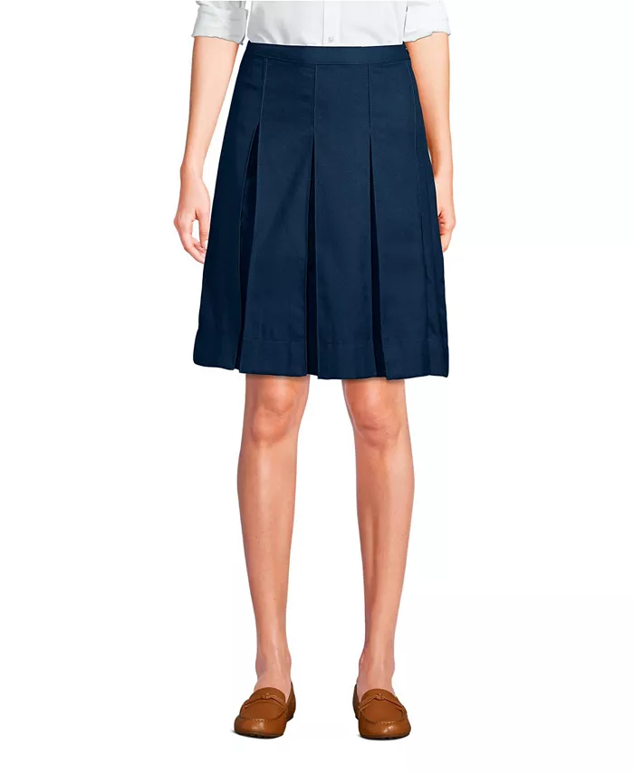 Женская юбка выше колена со складками Lands' End, синий
Женская юбка выше колена со складками Lands' End, синий