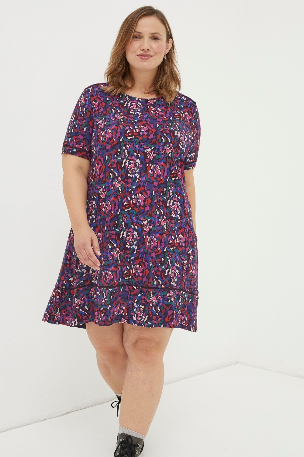 Платье из джерси с абстрактным узором FatFace Simone Fat Face, фиолетовый 
Платье из джерси с абстрактным узором FatFace Simone Fat Face, фиолетовый