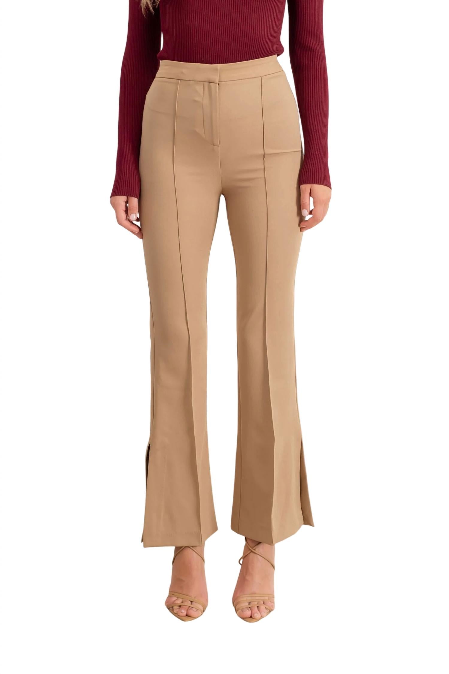 Расклешенные брюки с высокой талией и разрезом цвета хаки Blu Pepper
Расклешенные брюки с высокой талией и разрезом цвета хаки Blu Pepper