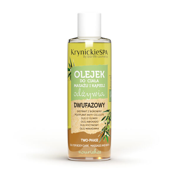Питательное двухфазное масло для массажа и принятия ванны для тела, 200 г Krynickie Spa
Питательное двухфазное масло для массажа и принятия ванны для тела, 200 г Krynickie Spa