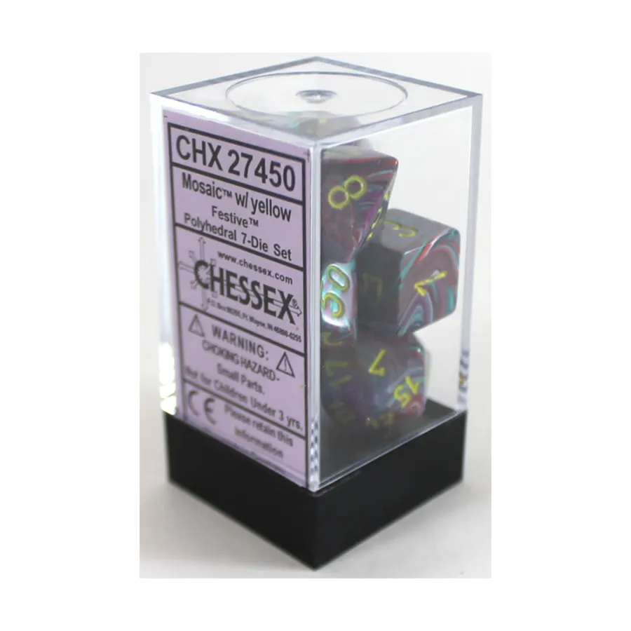 Мозаика Poly Set с желтым (7), Dice - Festive - Poly Sets (Chessex)
Мозаика Poly Set с желтым (7), Dice - Festive - Poly Sets (Chessex)