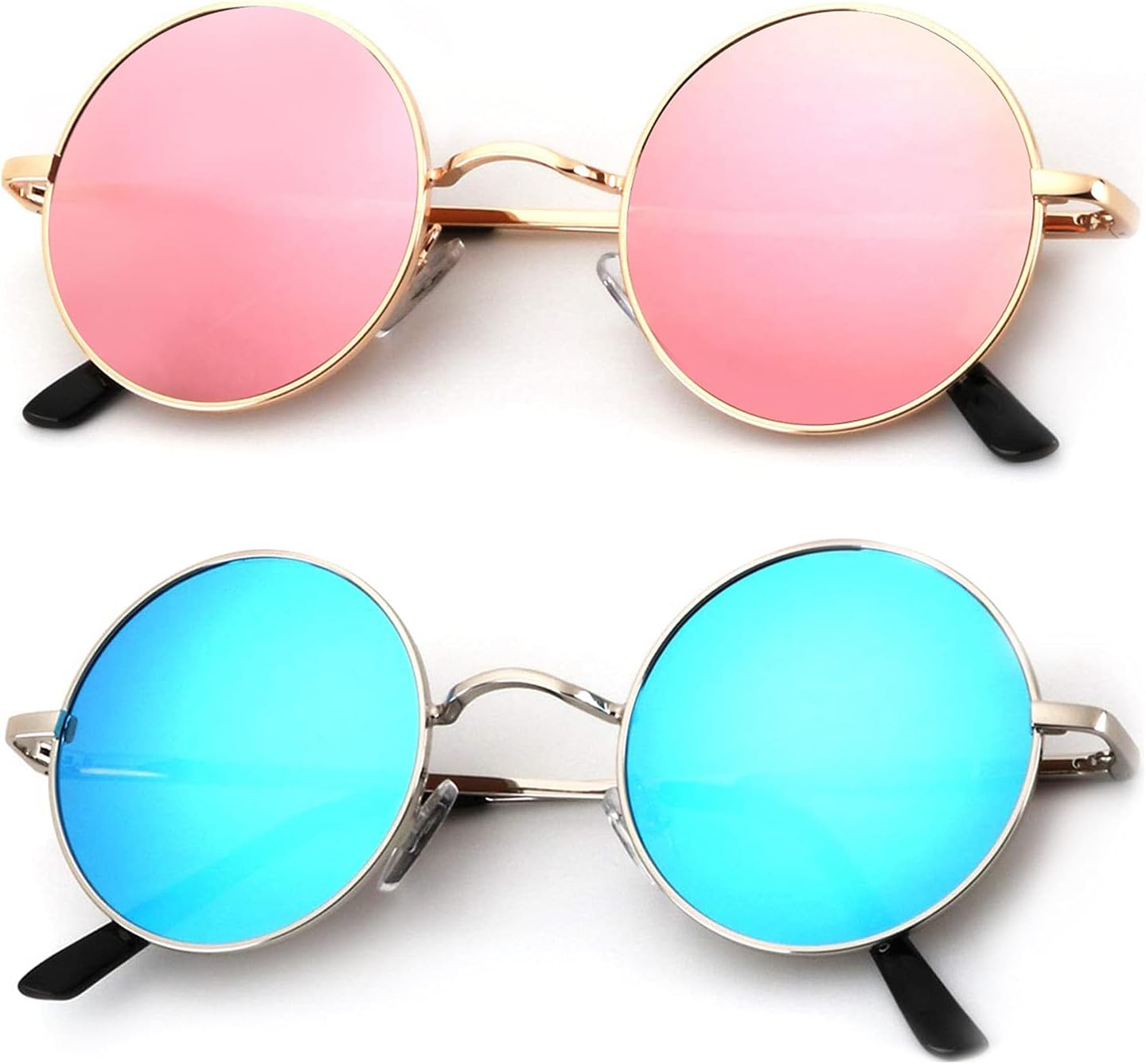 Круглые поляризованные солнцезащитные очки KALIYADI для мужчин и женщин в стиле ретро с металлическим ремешком и эффектом хиппи, защита от УФ-излучения, B19-golden Frame Pink Lens + Silvery Frame Blue Lens
Круглые поляризованные солнцезащитные очки KALIYADI для мужчин и женщин в стиле ретро с металлическим ремешком и эффектом хиппи, защита от УФ-излучения, B19-golden Frame Pink Lens + Silvery Frame Blue Lens