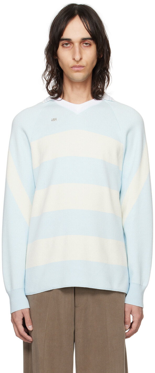 Рубашка-поло в сине-белую полоску Kijun
Рубашка-поло в сине-белую полоску Kijun