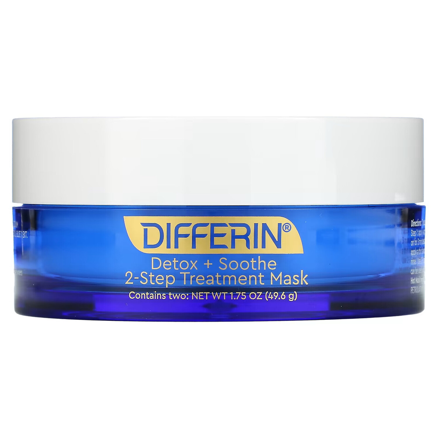 Differin, Detox + Soothe, лечебная маска для 2 этапов, 49,6 г (1,75 унции)
Differin, Detox + Soothe, лечебная маска для 2 этапов, 49,6 г (1,75 унции)