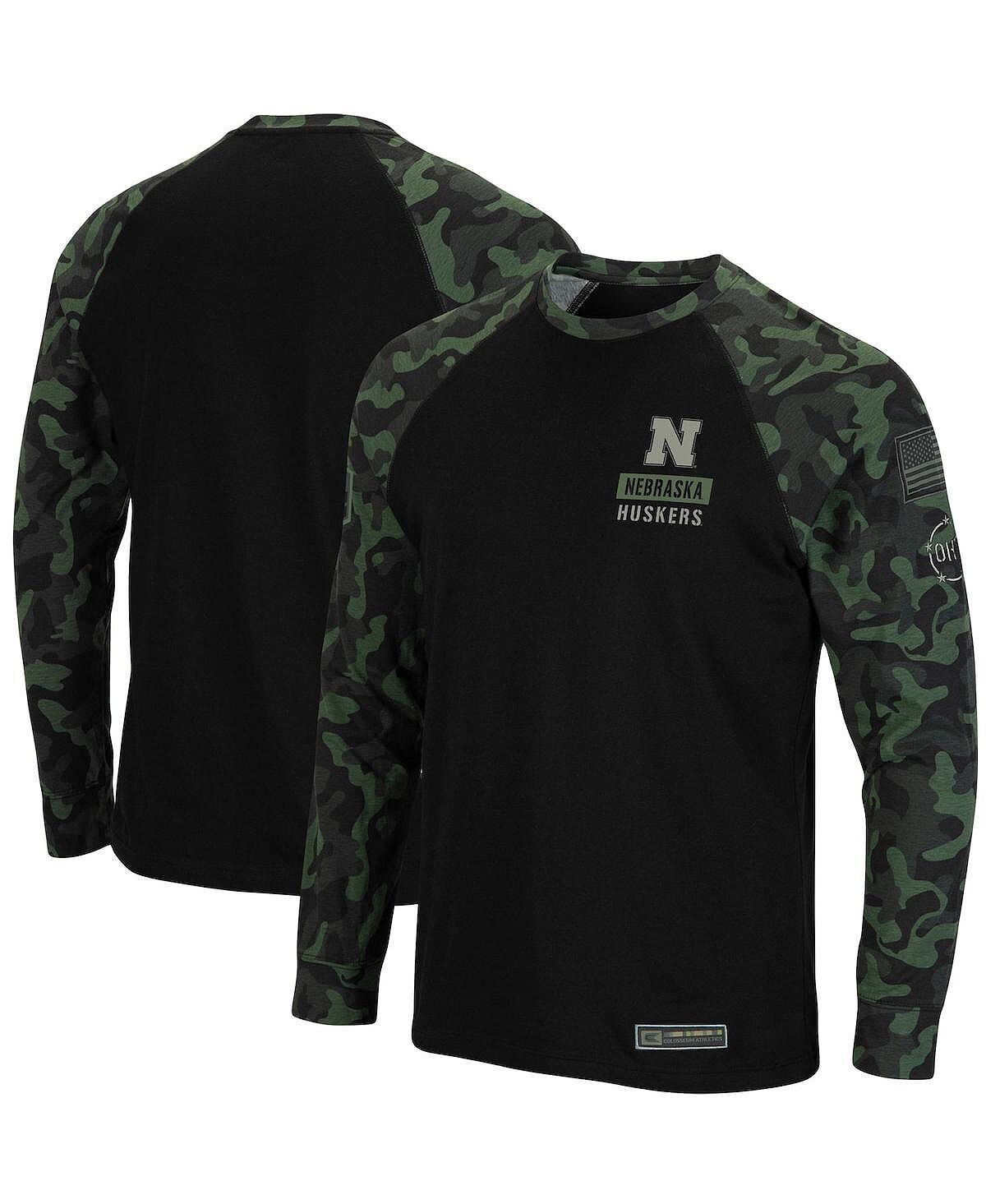 Мужская черная футболка с длинным рукавом nebraska huskers oht в стиле милитари с камуфляжным принтом реглан Colosseum, черный
Мужская черная футболка с длинным рукавом nebraska huskers oht в стиле милитари с камуфляжным принтом реглан Colosseum, черный