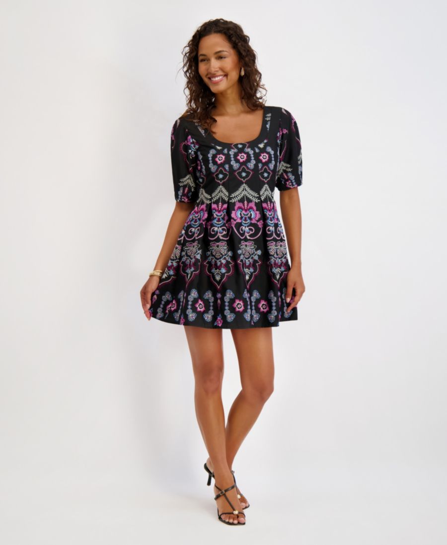 Женское тканое платье с вырезом-лодочкой и вышивкой kensie, Black multi
Женское тканое платье с вырезом-лодочкой и вышивкой kensie, Black multi