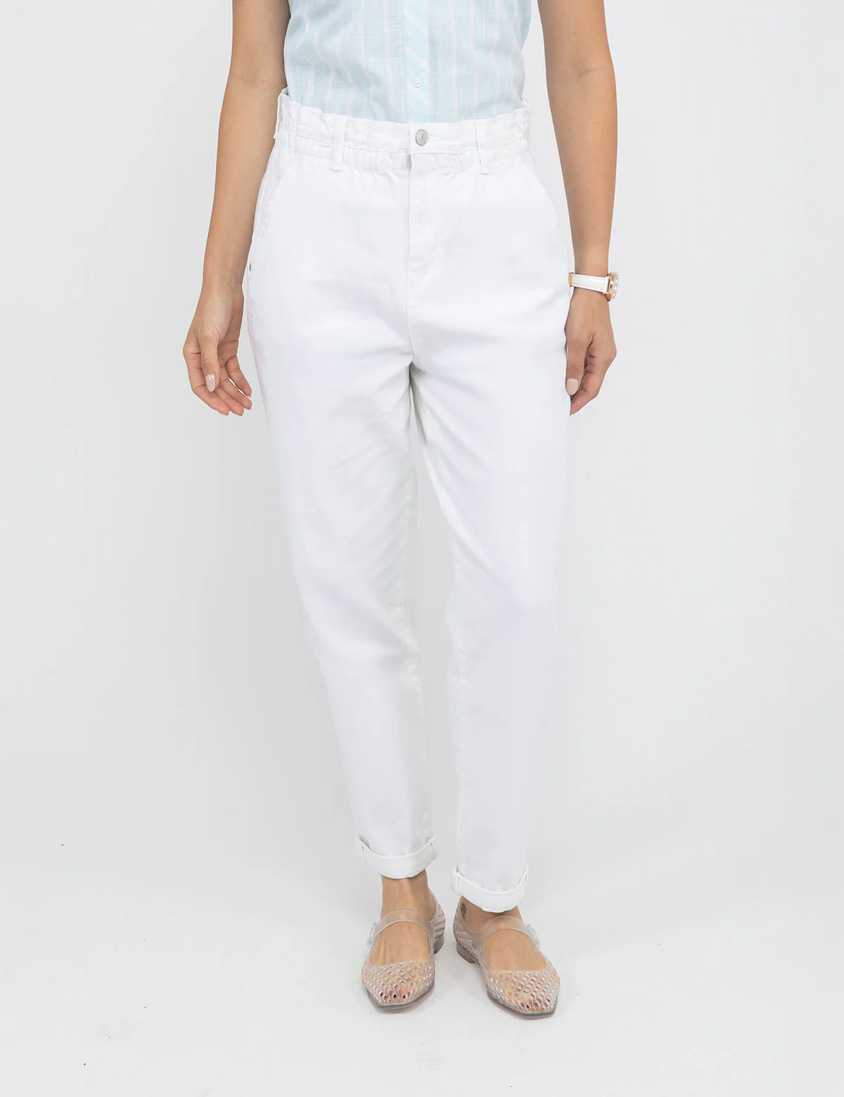 Джинсы U.S. Polo Assn High Rise Paperbag Cropped, белый
Джинсы U.S. Polo Assn High Rise Paperbag Cropped, белый