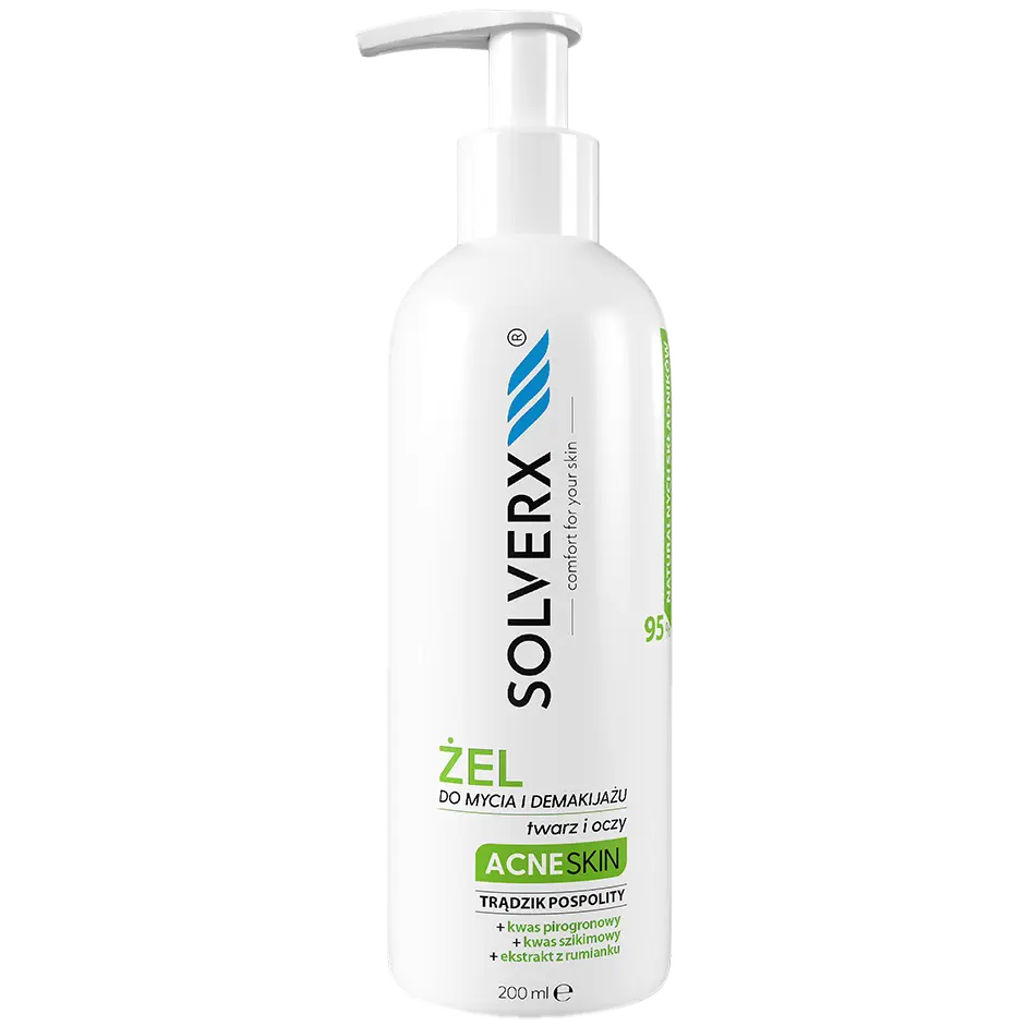 Solverx Acne Skin гель для умывания лица, 200 мл
Solverx Acne Skin гель для умывания лица, 200 мл