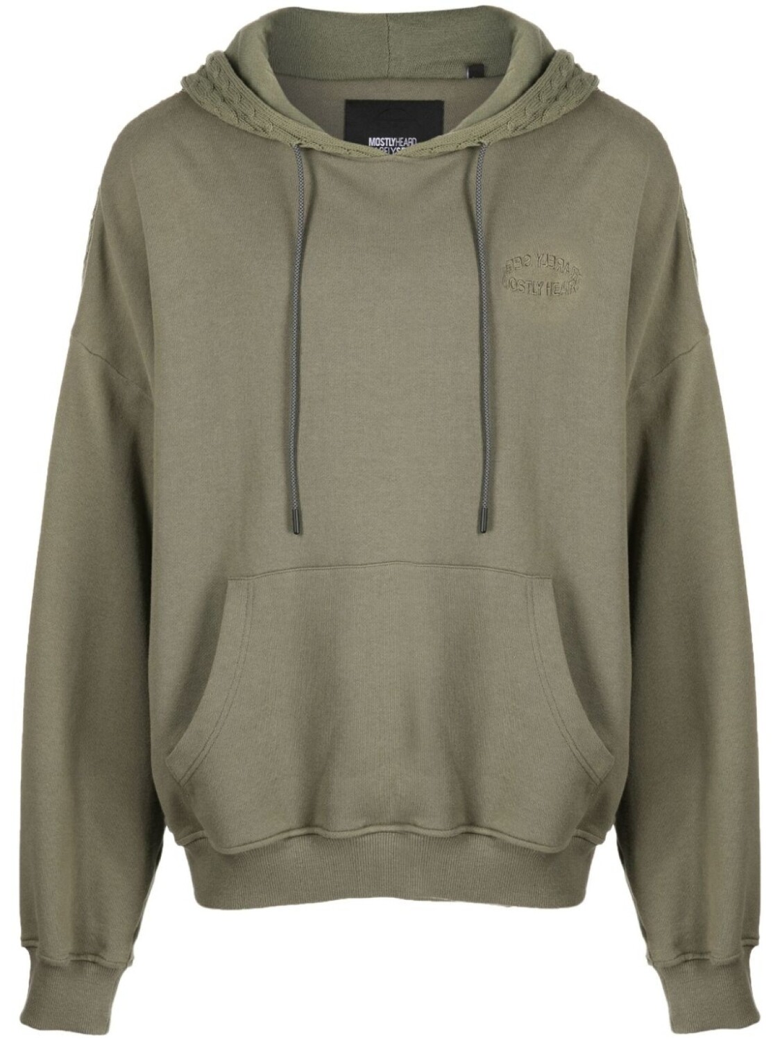 Худи с вышитым логотипом и вставками Mostly Heard Rarely Seen, зеленый
Худи с вышитым логотипом и вставками Mostly Heard Rarely Seen, зеленый