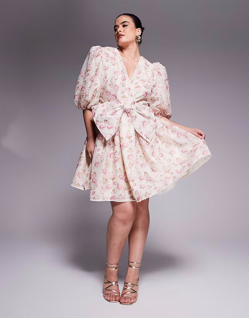 Мини-платье ASOS LUXE Curve с жаккардовыми рукавами-фонариками, галстуком-бабочкой и цветочным принтом
Мини-платье ASOS LUXE Curve с жаккардовыми рукавами-фонариками, галстуком-бабочкой и цветочным принтом