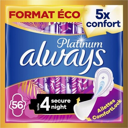 Гигиенические прокладки Always Platinum с крылышками, размер 4, эко-формат Rich Flow, 56 индивидуальных оберток, 5 комфортных размеров
Гигиенические прокладки Always Platinum с крылышками, размер 4, эко-формат Rich Flow, 56 индивидуальных оберток, 5 комфортных размеров