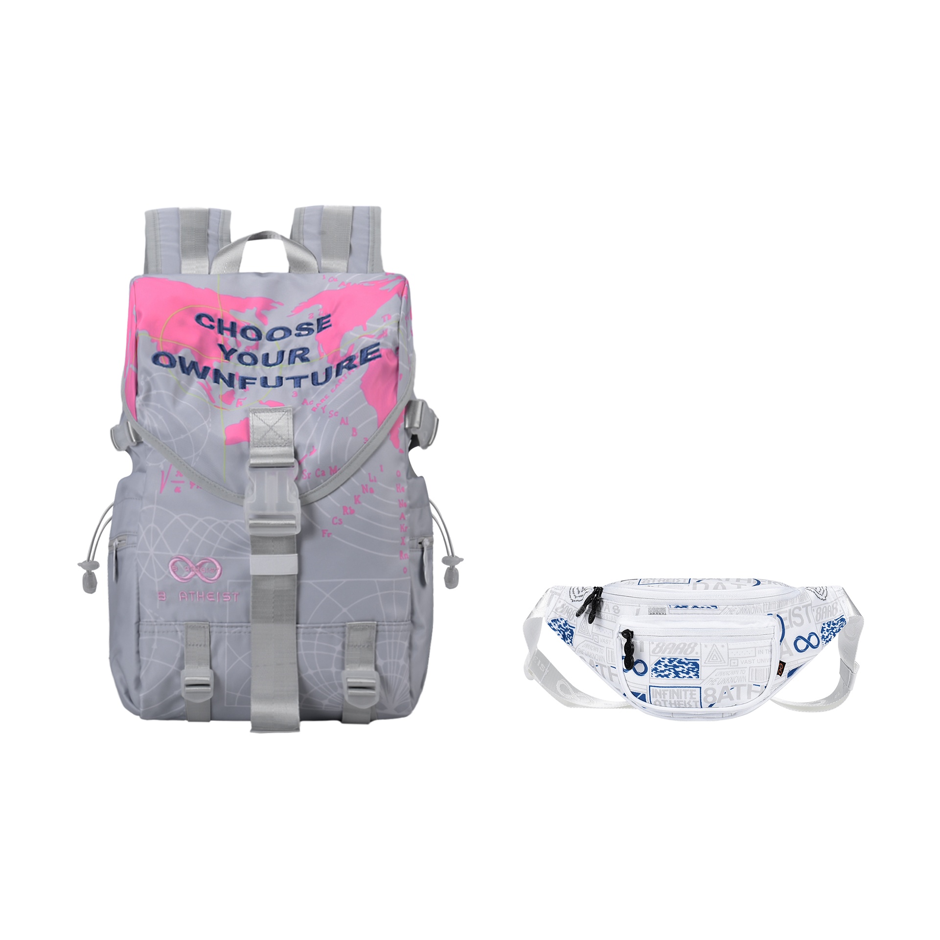 8atheist Полиэстеровый рюкзак унисекс светло-серый фиолетовый, Combo 1
8atheist Полиэстеровый рюкзак унисекс светло-серый фиолетовый, Combo 1