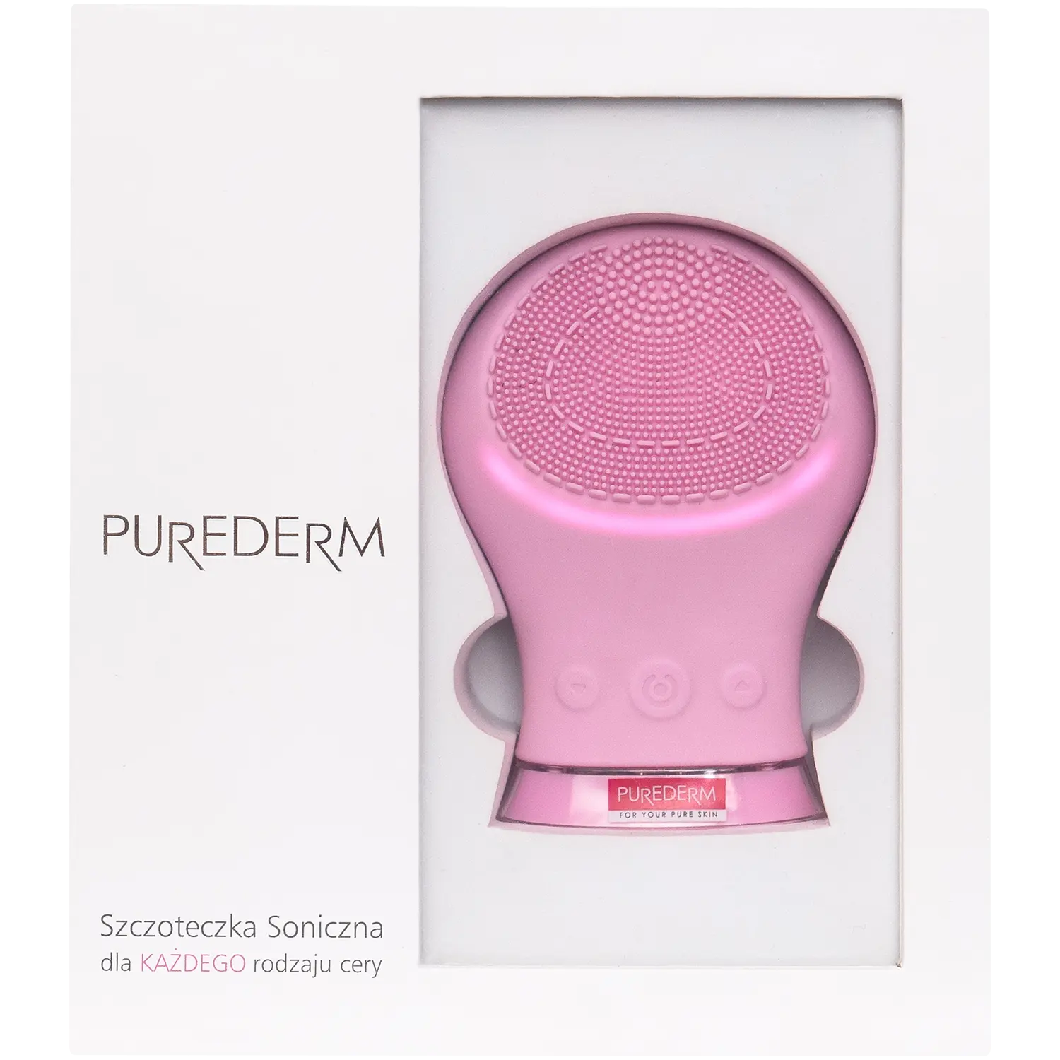 Purederm силиконовая звуковая щетка для чистки и массажа лица, 1 шт.