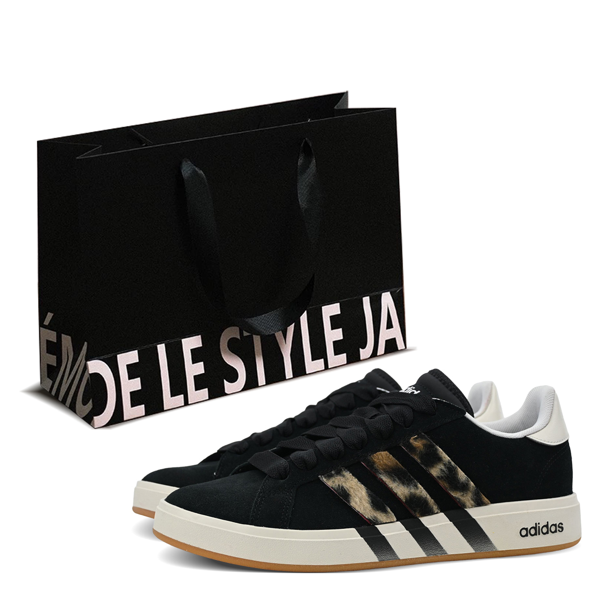 Adidas Сумка для покупок Grand Court Base 00-х годов с леопардовым принтом, износостойкие низкие кеды для скейтбординга, унисекс, бежевые и черный
Adidas Сумка для покупок Grand Court Base 00-х годов с леопардовым принтом, износостойкие низкие кеды для скейтбординга, унисекс, бежевые и черный