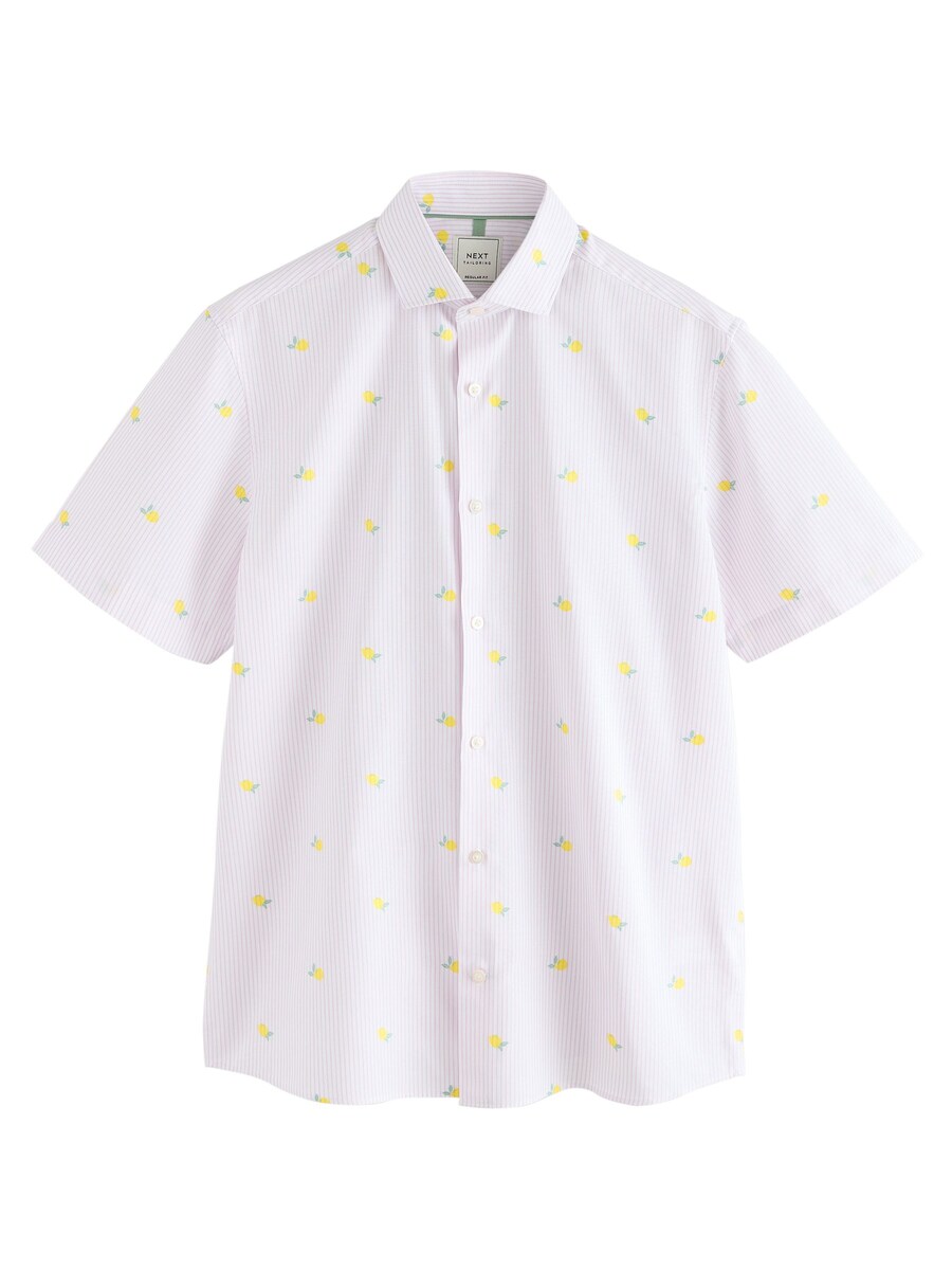 Рубашка на пуговицах классического кроя Next, розовый 
Рубашка на пуговицах классического кроя Next, розовый