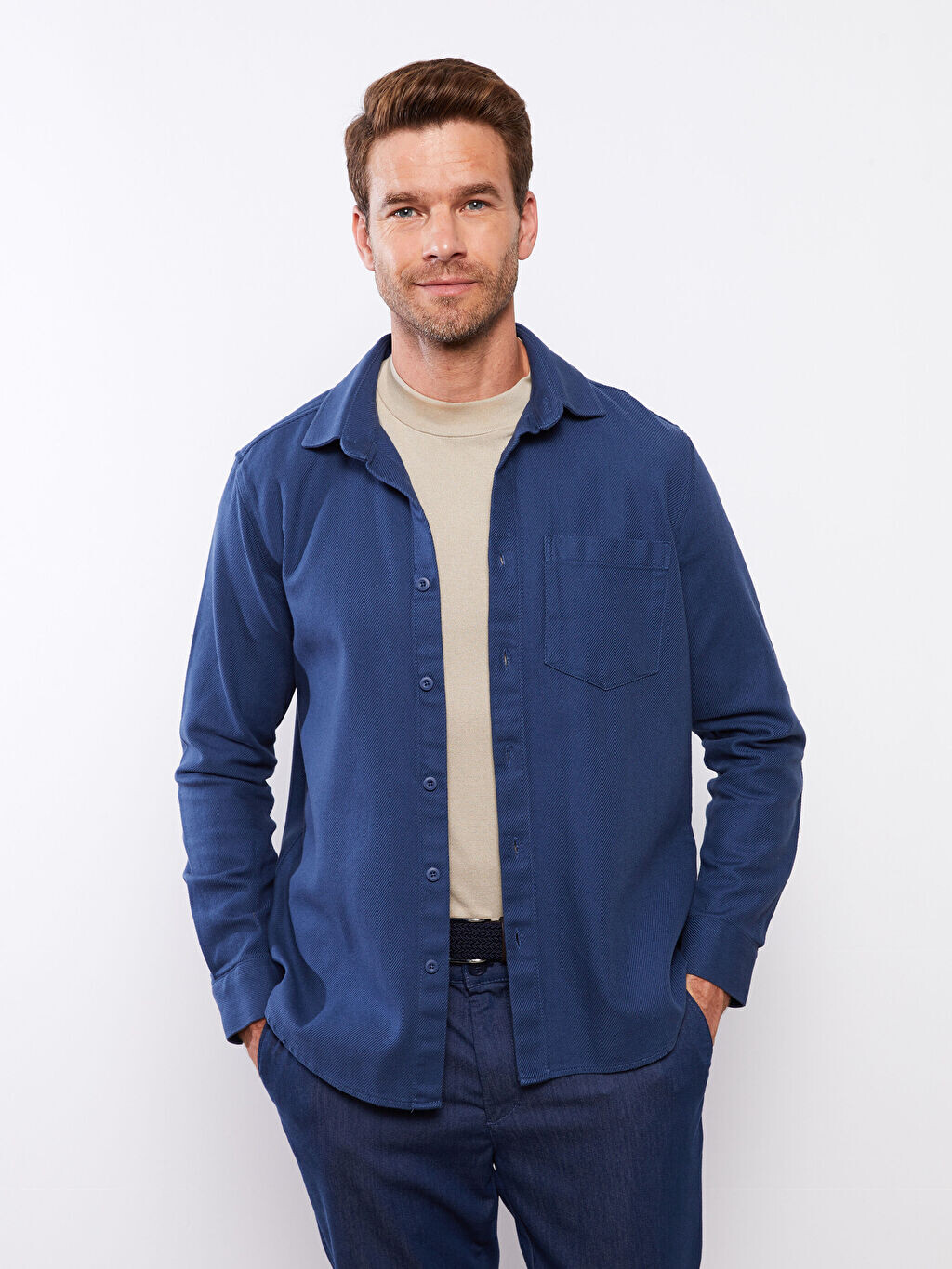 Мужская куртка-рубашка Regular Fit с длинным рукавом LC Waikiki Basic, Синий, Мужская куртка-рубашка Regular Fit с длинным рукавом LC Waikiki Basic
Мужская куртка-рубашка Regular Fit с длинным рукавом LC Waikiki Basic, Синий, Мужская куртка-рубашка Regular Fit с длинным рукавом LC Waikiki Basic