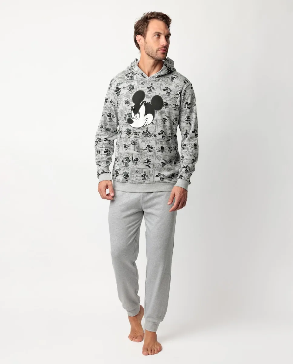 Длинная мужская пижама из серого хлопкового трикотажа Disney, серый/черный
Длинная мужская пижама из серого хлопкового трикотажа Disney, серый/черный