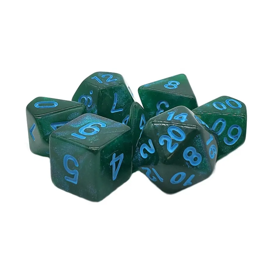 Poly Set Forest Green Shimmer с синим (7), Acrylic-Resin Dice - Galaxy
Poly Set Forest Green Shimmer с синим (7), Acrylic-Resin Dice - Galaxy