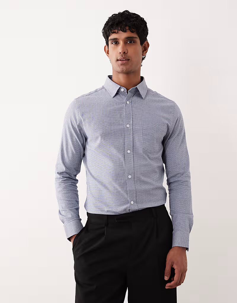 Рубашка в клетку синего цвета, которую легко гладить Asos Design
Рубашка в клетку синего цвета, которую легко гладить Asos Design