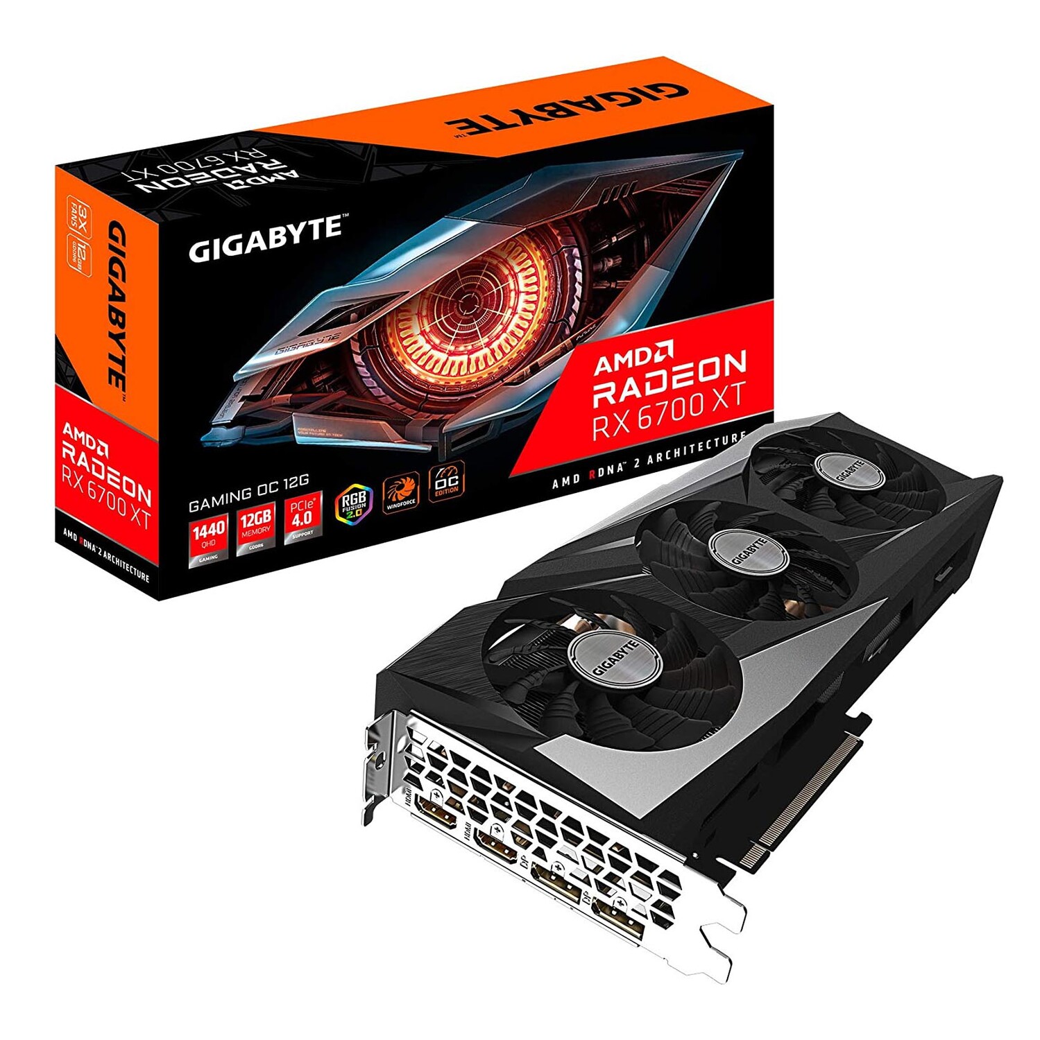 Видеокарта GIGABYTE AMD Radeon RX 6700 XT GAMING OC 12 ГБ (GV-R67XTGAMING OC-12GD)
Видеокарта GIGABYTE AMD Radeon RX 6700 XT GAMING OC 12 ГБ (GV-R67XTGAMING OC-12GD)