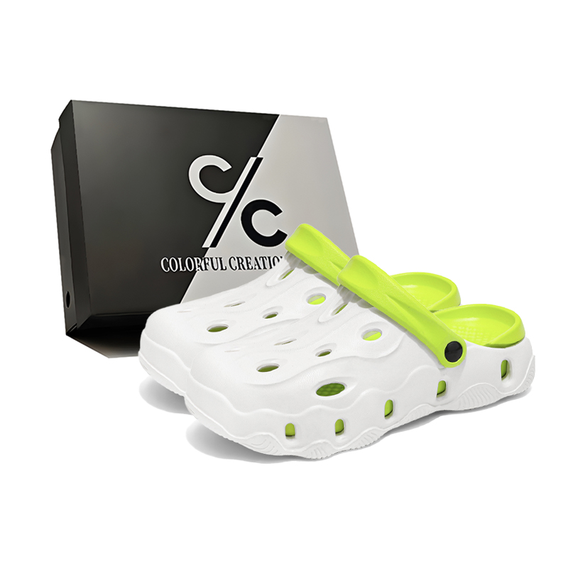 Сандалии Clogs Men's Box Colorful Creations, White Green
Сандалии Clogs Men's Box Colorful Creations, White Green