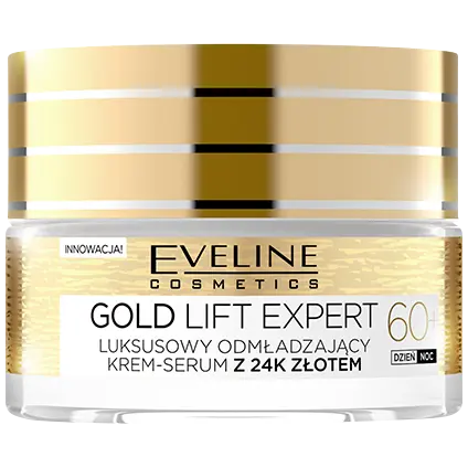 Eveline Cosmetics Gold Lift Expert омолаживающая крем-сыворотка для лица на день и ночь 60+, 50 мл
Eveline Cosmetics Gold Lift Expert омолаживающая крем-сыворотка для лица на день и ночь 60+, 50 мл