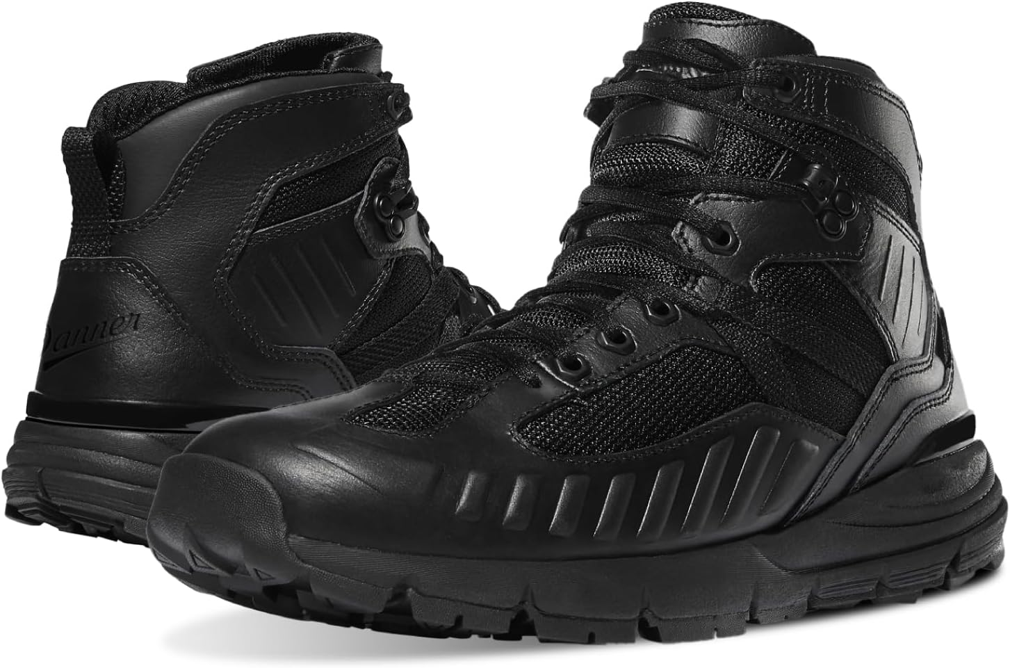 Мужские тактические водонепроницаемые ботинки Danner FullBore 4.5 черного цвета - из цельнозерновой кожи и сетки, с амортизирующей подошвой и противоскользящей подошвой
Мужские тактические водонепроницаемые ботинки Danner FullBore 4.5 черного цвета - из цельнозерновой кожи и сетки, с амортизирующей подошвой и противоскользящей подошвой