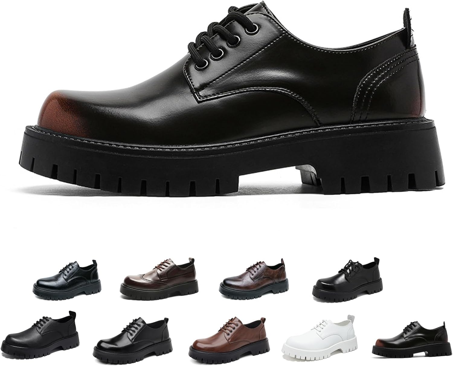 Мужские кожаные оксфорды с крыльями и шнуровкой на высокой платформе, винтажные с круглым носком, противоскользящие с массивным каблуком Generic, A
Мужские кожаные оксфорды с крыльями и шнуровкой на высокой платформе, винтажные с круглым носком, противоскользящие с массивным каблуком Generic, A