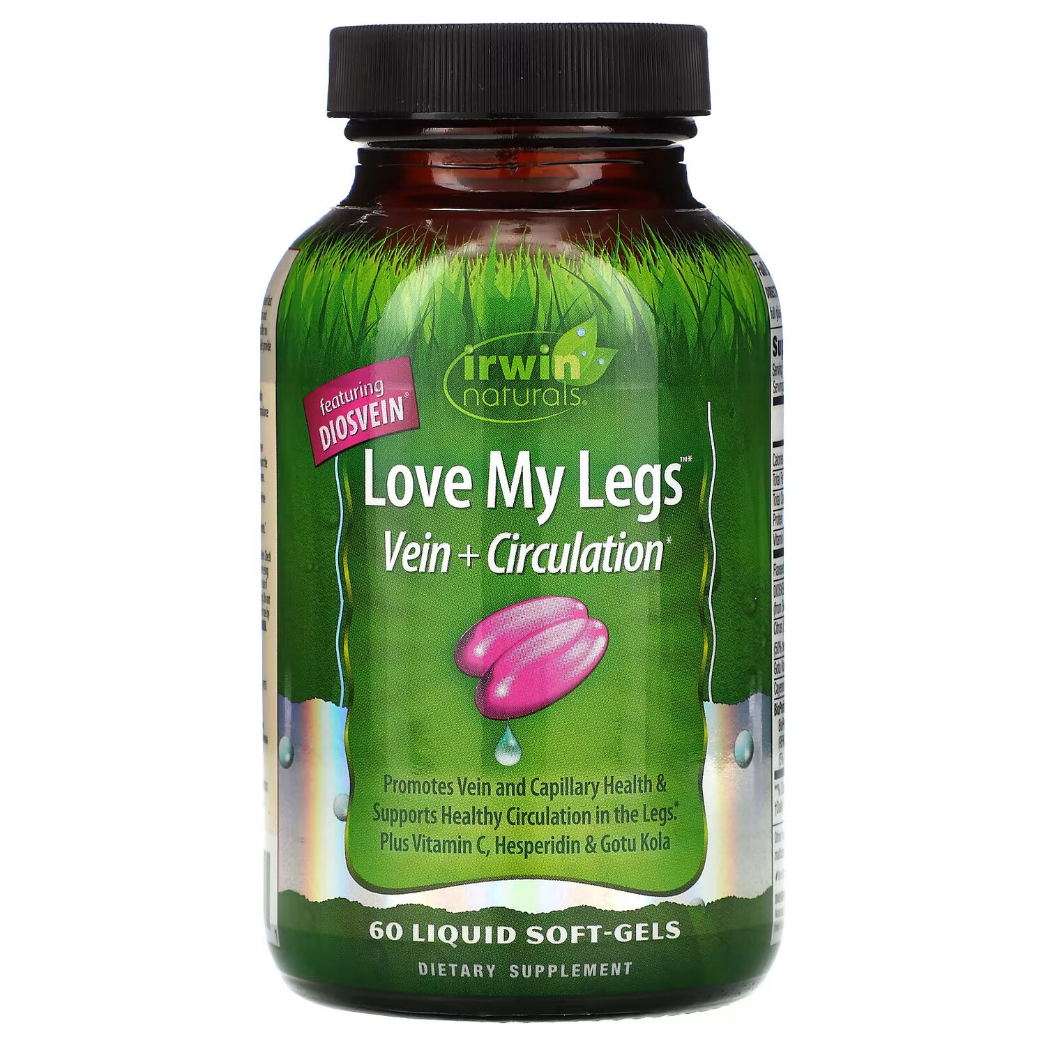Irwin Naturals, Love My Legs, для здоровья вен и нормального кровообращения, 60 мягких гелевых капсул
Irwin Naturals, Love My Legs, для здоровья вен и нормального кровообращения, 60 мягких гелевых капсул
