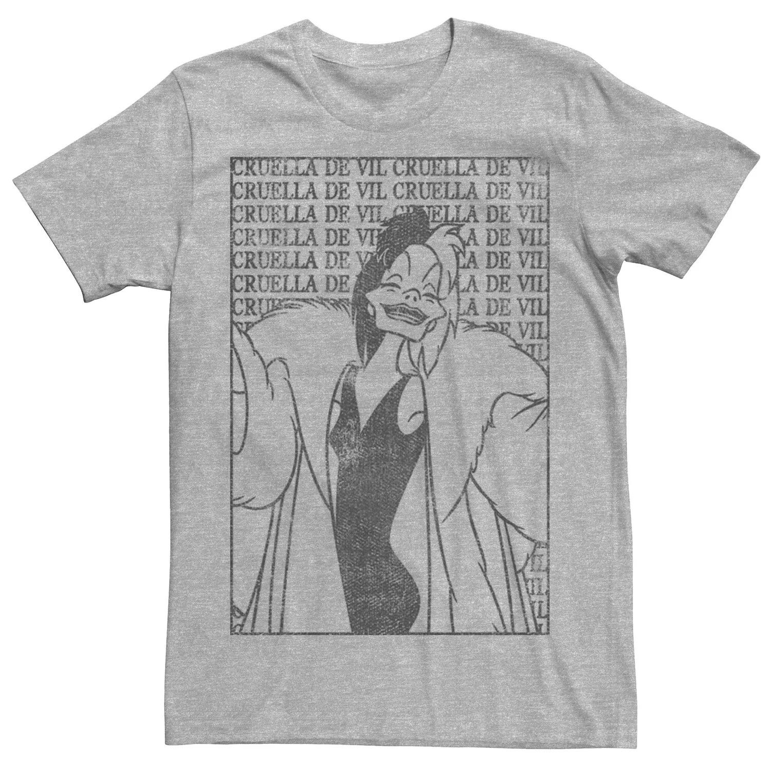 Мужская футболка с плакатом Disney Dalmatians Cruella Card Licensed Character
Мужская футболка с плакатом Disney Dalmatians Cruella Card Licensed Character