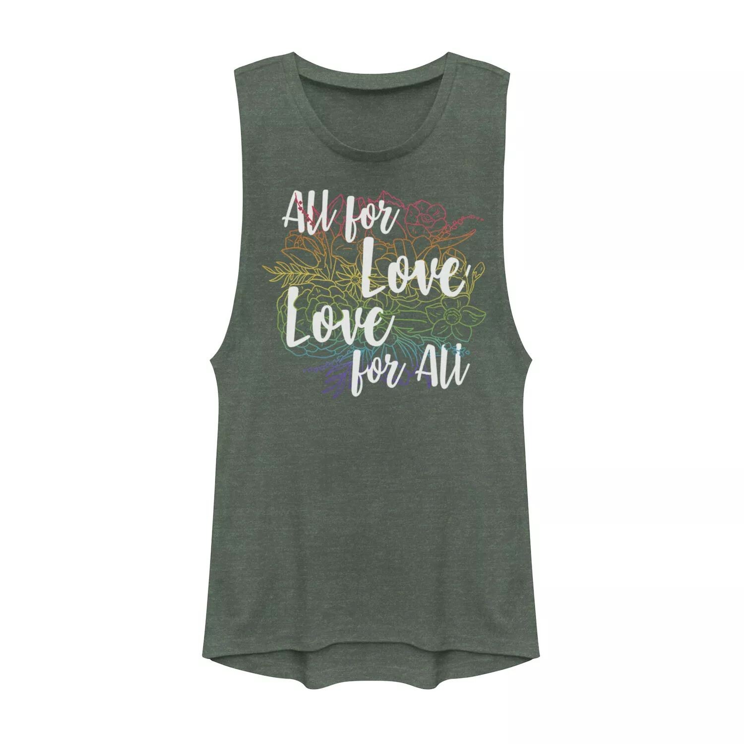 Футболка Junior's All For Love Love For All с градиентным цветочным контуром и мускулами
Футболка Junior's All For Love Love For All с градиентным цветочным контуром и мускулами