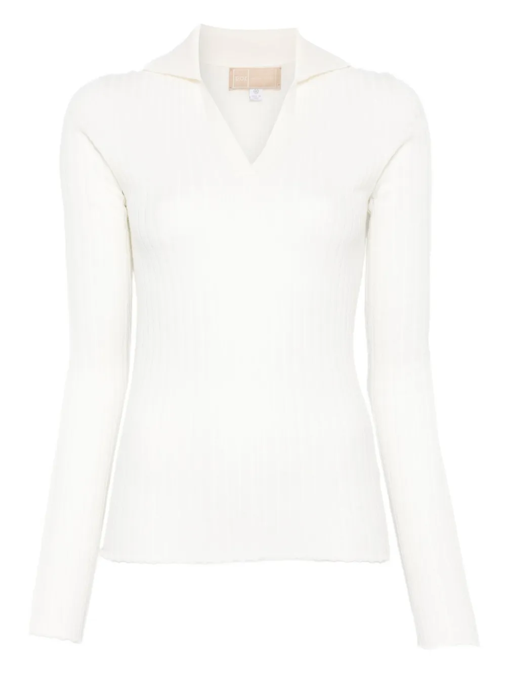 Трикотажное поло в рубчик 120% Lino, белый
Трикотажное поло в рубчик 120% Lino, белый