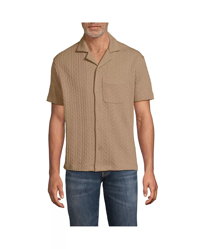 Мужская рубашка с коротким рукавом, текстурированным воротом-кабелем и пуговицами Lands' End, коричневый/бежевый
Мужская рубашка с коротким рукавом, текстурированным воротом-кабелем и пуговицами Lands' End, коричневый/бежевый
