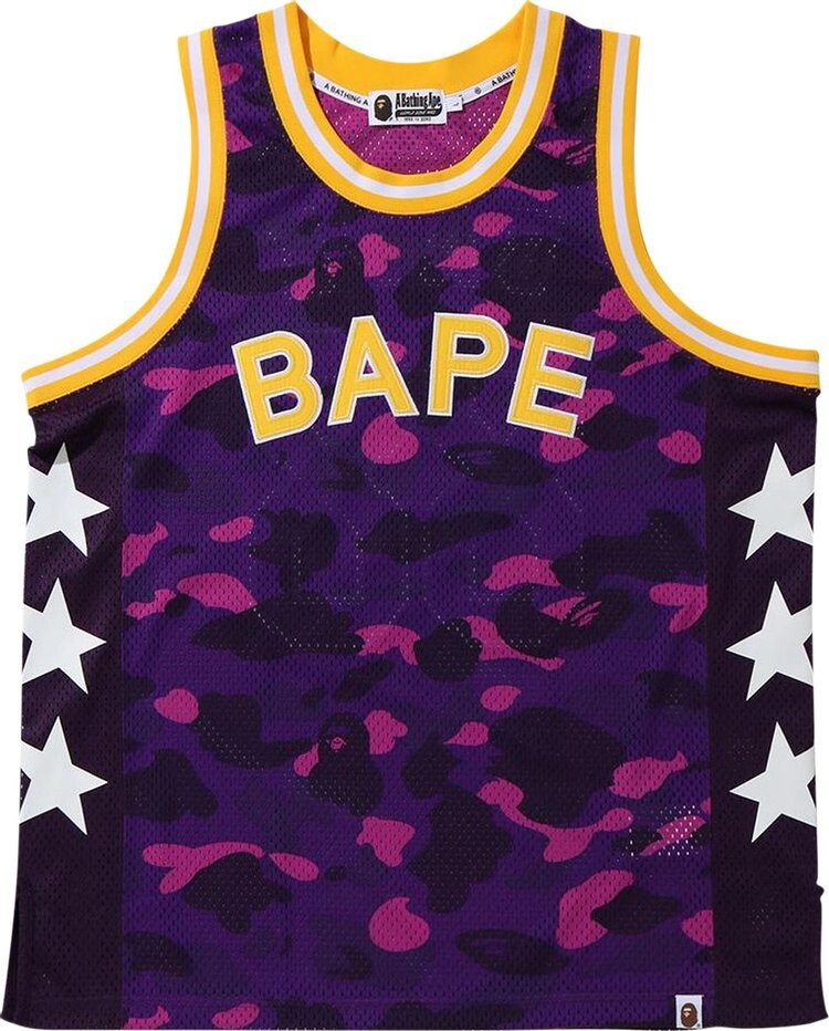 Топ BAPE Color Camo Bape Basketball Tank Top 'Purple', фиолетовый 
Топ BAPE Color Camo Bape Basketball Tank Top 'Purple', фиолетовый