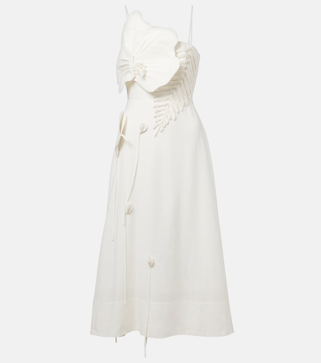 Миди-платье из льняной смеси с цветочной аппликацией Farm Rio, Off-White
Миди-платье из льняной смеси с цветочной аппликацией Farm Rio, Off-White