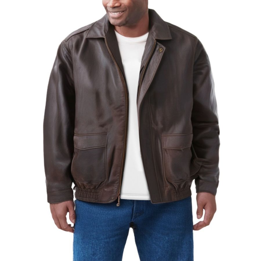 Кожаная куртка-бомбер "Авиатор" больших размеров KingSize, Brown
Кожаная куртка-бомбер "Авиатор" больших размеров KingSize, Brown