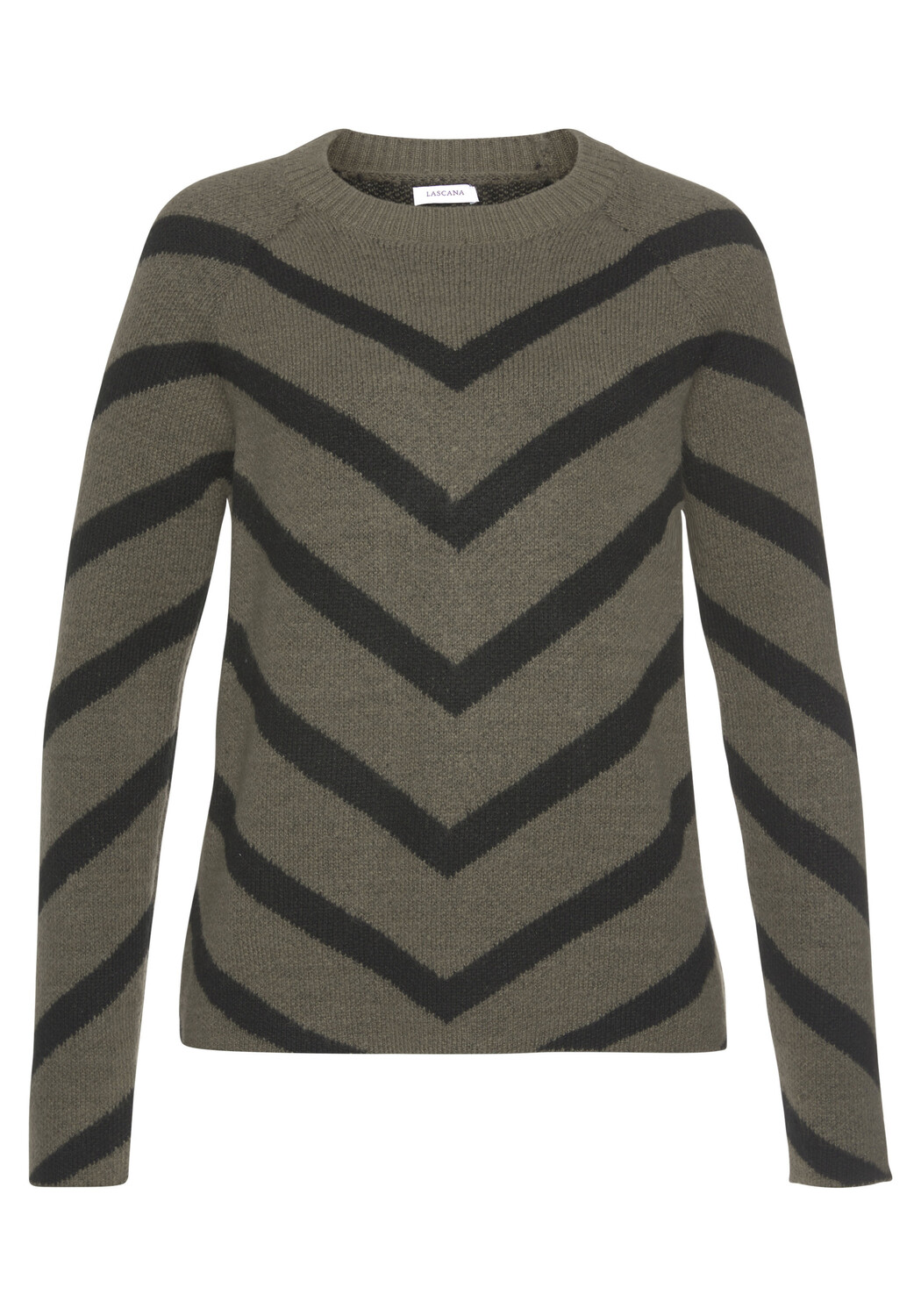Свитер LASCANA Strick, хаки-черный
Свитер LASCANA Strick, хаки-черный