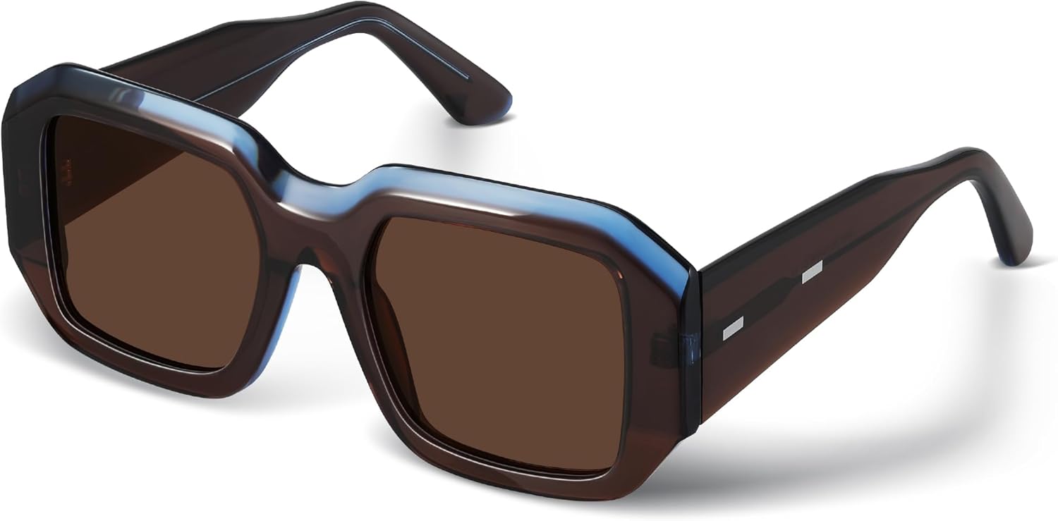 Крупные поляризованные солнцезащитные очки для женщин, модные квадратные солнцезащитные очки для женщин, защита от УФ-излучения UV400 Foliful, A02-crystal Brown/Brown Lens
Крупные поляризованные солнцезащитные очки для женщин, модные квадратные солнцезащитные очки для женщин, защита от УФ-излучения UV400 Foliful, A02-crystal Brown/Brown Lens