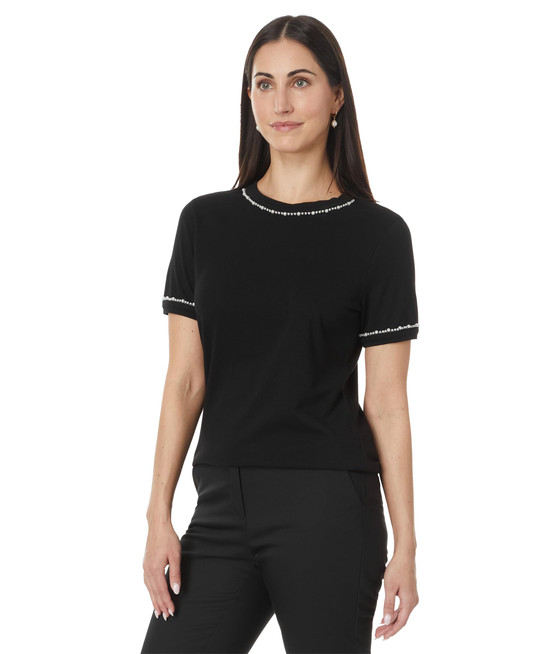 Футболка CeCe Boxy Tee Crew Neck Top W/ Pearl Trim, Rich Black
Футболка CeCe Boxy Tee Crew Neck Top W/ Pearl Trim, Rich Black