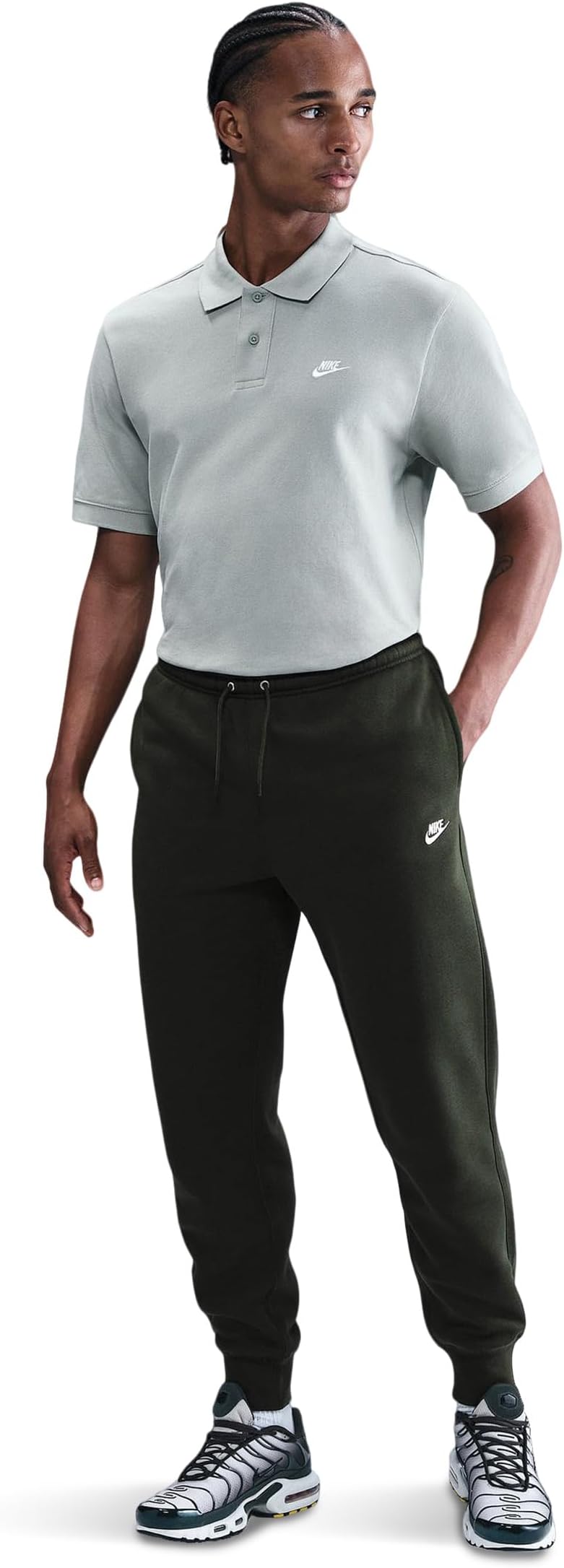 Мужские флисовые спортивные брюки Club Nike, Sequoia/Sequoia/White
Мужские флисовые спортивные брюки Club Nike, Sequoia/Sequoia/White