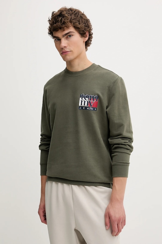 Хлопковая толстовка Tommy Jeans, зеленый
Хлопковая толстовка Tommy Jeans, зеленый