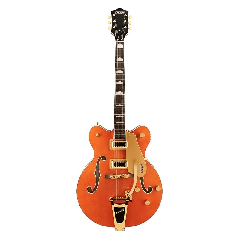 Gretsch G5422TG Electromatic Classic Hollowbody Double Cut с Bigsby и золотой фурнитурой, гриф Laurel, электрогитара Orange Stain 2506217512
Gretsch G5422TG Electromatic Classic Hollowbody Double Cut с Bigsby и золотой фурнитурой, гриф Laurel, электрогитара Orange Stain 2506217512