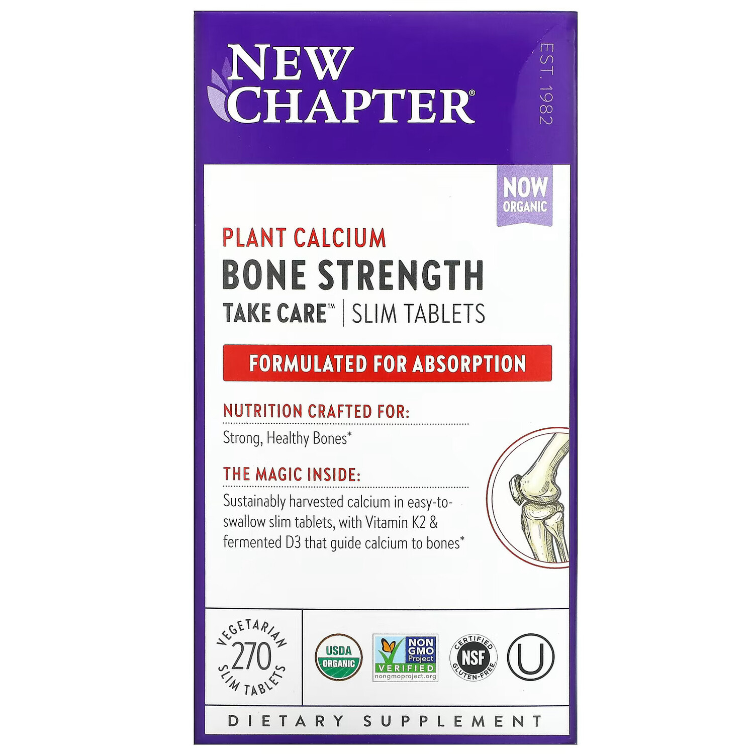 New Chapter, Bone Strength Take Care, 270 тонких вегетарианских таблеток
New Chapter, Bone Strength Take Care, 270 тонких вегетарианских таблеток